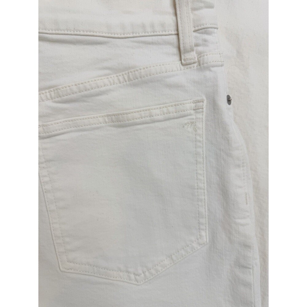 Madewell Perfect Vintage Wide Leg Crop Jeans Womens 28 Beige High Rise Raw Hem D - Picture 8 of 12